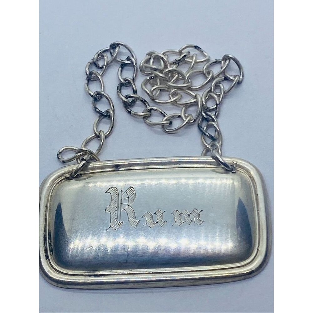SOLD!!! Tiffany & Co Makers Sterling Silver 925 Rum Decanter Bottle Tag